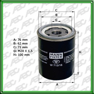 Filtro de ACEITE - ALFA ROMEO - FIAT