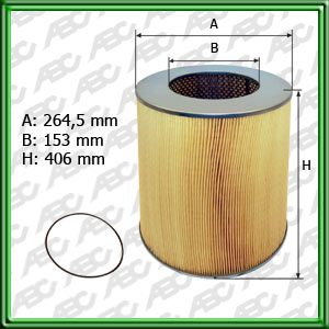 FILTRO DE AIRE MERCEDES BENZ  L1218. 1418 K / L / LA / LAK. K1214. K1718. S1721 TODOS C/MOTOR OM366A / LA. 1620 L / LK. 1720. 1720K. 1723 TODOS C/MOTOR OM366LA TURBOCOOLER. 1623 L / LS. 1718M C/MOTOR OM904LA. 1720 A / K C/MOTOR OM366LA. 1728 ELECTRONICO.