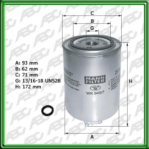 Filtro de COMBUSTIBLE - AGRALE-DEUTZ - BOBCAT - BOMAG - CASE CONSTRUCTION - CASE-IH (CNH GLOBAL) - CHAMPION - CLARK EQUIPMENT - CUMMINS - DEUTZ FAHR (SAME DEUTZ-FAHR) - FURUKAWA-DRESSER - KOMATSU - MANITOU - MASSEY-FERGUSON MAEHDRESCHER - MASSEY-FER GUSON