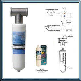 INHIBIDOR DE SARRO 3M AP430SS FACIL INSTALACIÃN. CONEXIONES DE ENTRADA Y SAIDA EN 3/4 NPT DOSIFICACIÃN CONTROLADA PARA UNA MAXIMA VIDA UTIL DEL CARTUCHO (APROXIMADAMENTE 6 MESES) FACILIDAD EN EL RECAMBIO DEL CARTUCHO (SISTEMA ROSCADO) SE UTILIZA PARA LA