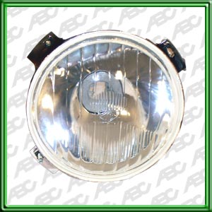 OPTICA LINEA AUTO RENAULT 12 76 -> 89 - Unidad optica redonda sin aro acero inoxidable. Alta. Para lamparas H1 - H4. Caja x 4 unid.