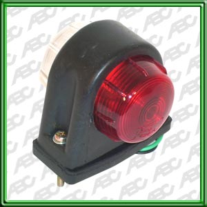 ACCESORIO Y REPUESTO UNIVERSAL - Faro de posicion doble faz rojo / cristal. Caja x 4 unid.