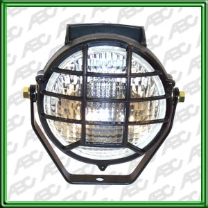 FARO HALOGENO AUXILIAR UNIVERSAL SAFARI - COLOR CRISTAL. CON ASA. LLAVE Y REJA PROTECTORA. PARA LAMPARAS H3 12V 55W. CAJA X 8 UNID.