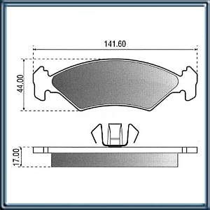 PASTILLA FRENO FIESTA - KA --/13 DIC SOLIDO