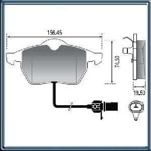 PASTILLA DE FRENO AUDI A4 1.6. 1.8T. 1.9 TDI. 2.4. 2.5 TDI. 2.6. 2.8. 3.0 - A6 - QUATTRO 1.9 TDI/  VW PASSAT 1.6. 1.8. 1.9 TDI. 2.0. 2.5 TDI. 2.8 V6