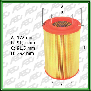 FILTRO DE AIRE FORD RANGER C/MOTOR 2.5 MAXION  06/00Â». RANGER TDIC MAXION 2.5 06/00Â». - EQUIVALENCIA: MANN: C 18 263 - FRAM: CA-9283