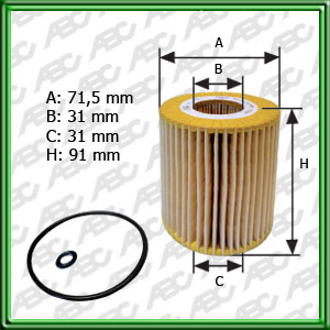 Filtro de ACEITE - JEEP (CHRYSLER) - MERCEDES-BENZ (DAIMLER AG)