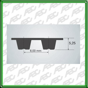 Correa Distribucion de (134) 134 dientes. (SHPN) con dientes de un paso de 8mm una base de 5.30mm una altura de 2.90mm y un angulo de 30Â°.  (170) un ancho de 170 mm. (H) reforzada.