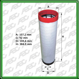 Filtro de ELEMENTO DE SEGURIDAD - AGCO - AGRALE-DEUTZ - MASSEY-FERGUSON TRAKTOREN - AGRALE-DEUTZ