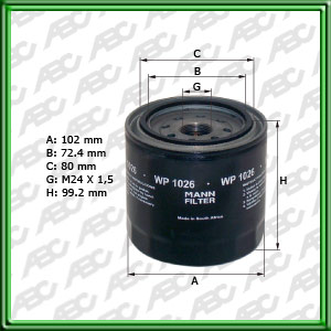 Filtro de ACEITE - TOYOTA