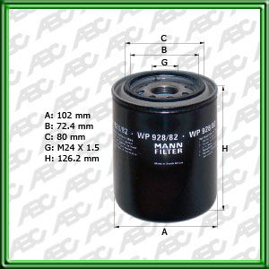 Filtro de ACEITE - NISSAN