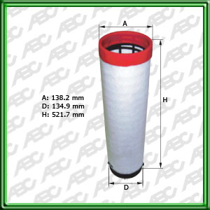 Filtro de ELEMENTO DE SEGURIDAD - AGCO - AGRALE-DEUTZ - CLAAS - DEUTZ FAHR (SAME DEUTZ-FAHR) - MASSEY-FERGUSON MAEHDRESCHER - MASSEY-FERGUSON TRAKTOREN