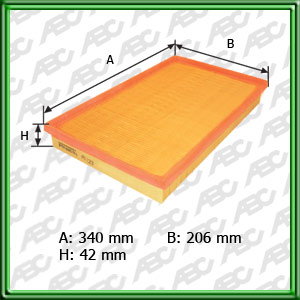 FILTRO DE AIRE GM VECTRA 2.0I 16V. 2.0I 8V Y 2.2I 16V  - S10  2.5 TDI - EQUIVALENCIA: MANN: C 34 116/1 - FRAM: CA-5680