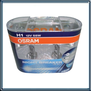 LAMPARA PRINCIPAL PARA AUTO 12 VOLTS HALOGENAS NIGHT BREAKER PLUS - 55W P14.5S 62150 H1 ULT