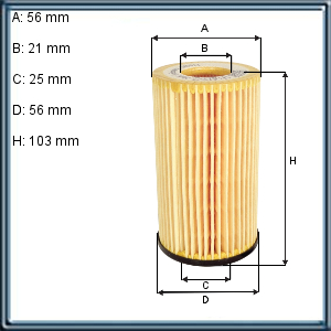 ELEMENTO DE ACEITE CHEVROLET CRUZE (UE5)