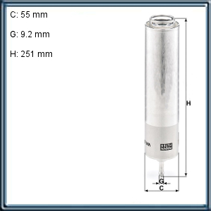 FILTRO DE COMBUSTIBLE - BMW (RA WK 519) (UE1)