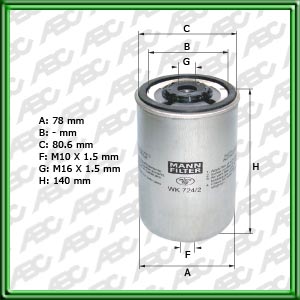 Filtro de COMBUSTIBLE - MERCEDES-BENZ (DAIMLER AG)