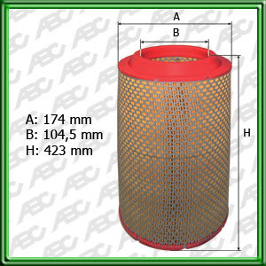 FILTRO DE AIRE IVECO DAILY III 05/96-08/99 - EQUIVALENCIA: MANN: C 18 450 / C 18 450/1 - FRAM: CA-10221