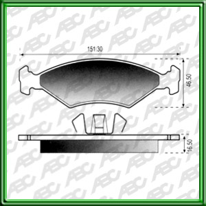 JUEGO DE PASTILLAS FORD COURIER 1.6  - FIESTA 1.0 SOHC SUPERCHARGER - FIESTA 1.6 SOHC - FIESTA 1.6 SOHC (NUEVO) - SISTEMA ATE