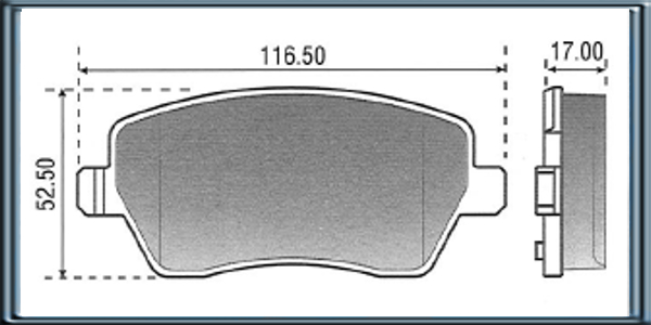 PASTILLA DE FRENO DELANTERA RENAULT DUSTER 1.6 4X2 2012> : 2.0 4X2 2011>