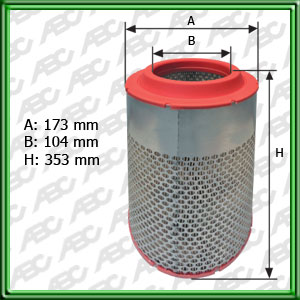 FILTRO DE AIRE PRIMARIO JOHN DEERE. MASSEY-FERGUSON. NEW HOLLAND NÂº PARTE ORIGINAL DQ 59139 / 87344136 (UE1) = C 18 360/1