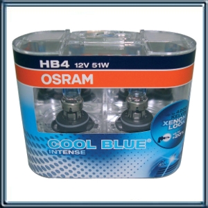 LAMPARA PRINCIPAL PARA AUTO 12 VOLTS HALOGENAS 1 FILAMENTOS PARA FAROS PRINCIPALES Y AUXILIAR COOL BLUEÂ® INTENSE 51 WATTS P22D HB4 - BLISTER POR 2