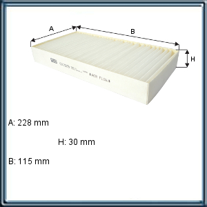 FILTRO DE AIRE PARA HABITACULO CHRYSLER (UE3)