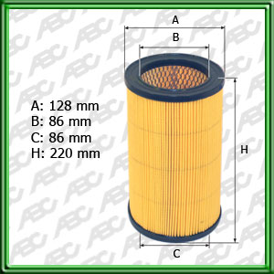 FILTRO DE AIRE CITROÃN CX 2.4. CX 2.0 CTI: PEUGEOT 505 2.3 D-TD: RENAULT R18. R19 1.6I. 1.6 MPI. R21. RODEO 1.5. TRAFIC 1.4 - EQUIVALENCIA: MANN: C 1380 - FRAM: CA-4329