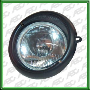 OPTICA LINEA BUSES - CAMIONES - COLECTIVOS MERCEDES BENZ L y AGL 1112 / 1114 65 -> DERECHO - Faro con aro plastico asimetrico con luz de posicion. Para lamparas P45T. Caja x 8 unid.