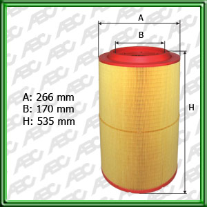 FILTRO DE AIRE MB O 500 RS-RSD OM 457 LA 06Â». 1938 S ELECTRÃNICO 99Â». 1944. 2638. 1634 L / LS: SCANIA K114. K124  / VOLVO VM17.206. 17.240. 23.206. 23.240 - EQUIVALENCIA: - MANN: C 27 1340 - FRAM: CA-9747