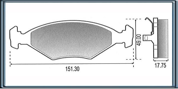 PASTILLA DE FRENO  DELANTERA FIAT PALIO 1.0. 1.5. 1.6. 16V (96Â») / PALIO WEEKEND 1.5 (97Â») - DUNA (88Â») / UNO (84Â»96) / SPAZIO / VIVACE / FIORINO (87Â») / 147 / SIENA / REGATTA 85 (85Â») / - TRABA DE GUÃA DE PISTON : Ã 37.00 MM