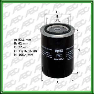 Filtro de FILTRO PARA AGUA - CASE CONSTRUCTION - CASE-IH (CNH GLOBAL) - CATERPILLAR - CLARK EQUIPMENT - CUMMINS - EATON YALE & TOWNE - HITACHI - INGERSOLL-RAND/DOOSAN - JOHN DEERE - KALMAR LMV - KAWASAKI - KOMATSU - LIEBHERR - MASSEY-FERGUSON TRAKTO REN -