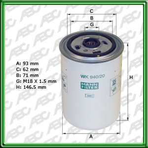 Filtro de COMBUSTIBLE - RENAULT TRUCKS (RVI)