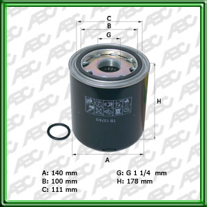 Filtro de DESECADOR DE FRENOS DE AIRE - RENAULT TRUCKS (RVI) - SCANIA - SCANIA BUS / SCANIA-IRIZAR