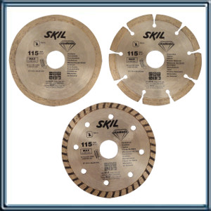 ACCESORIOS PARA HERRAMIENTAS ELECTRICAS Y A BATERIA DISCOS DIAMANTADOS SET 3PZAS. 115MM