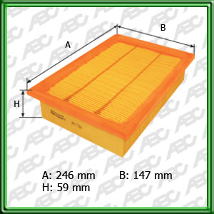 FILTRO DE AIRE FIAT  MAREA 1.6 16V. 1.9 JTD. 1.9TD. 2.0  -  BRAVO 2.0 20V  -  BRAVA 1.6 16V. 1.9 JTD - EQUIVALENCIA: MANN: C 25 100/1 - FRAM: CA-5630 A