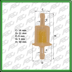 FILTROS DE COMBUSTIBLE UNIVERSAL /P SCOOTERS