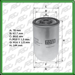 Filtro de COMBUSTIBLE - FORD - MERCEDES-BENZ (DAIMLER AG)