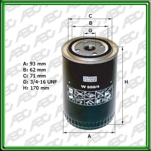 Filtro de ACEITE - VOLVO CARS - VW (VOLKSWAGEN)