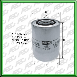 Filtro de COMBUSTIBLE - FIAT-ALLIS/GEOTECH/HITACHI - FIATAGRI (CNH GLOBAL) - NEW HOLLAND - IVECO