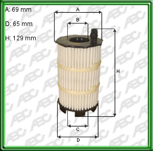 FILTRO DE ACEITE AUDI. VOLKSWAGEN (UE5)