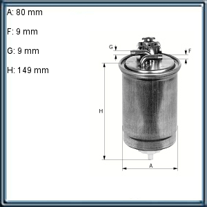 FILTRO DE COMBUSTIBLE SEAT: VOLKSWAGEN (UE1)