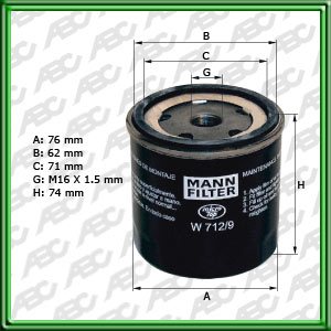 Filtro de ACEITE - CITROEN