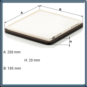 FILTRO DE AIRE PARA HABITACULO CHEVROLET (UE5)