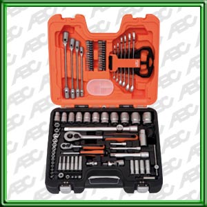 SET BOCALLAVES EN PULGADAS  1/4 - 1/2 CAJA CONSTRUIDA EN PVC DE ALTA RESISTENCIA. ACABADO COLOR ANARANJADO Y NEGRO. CONTENIDO: 92 PIEZAS