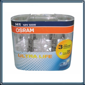 LAMPARA PRINCIPAL PARA AUTO 12 VOLTS HALOGENAS ULTRALIFE - 55W P14.5S 62150 H1 ULT