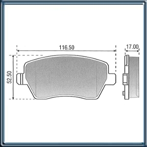 PASTILLA DE FRNO DELANTERA VOLKSWAGEN GOL 1.0. 1.6 - GOL TREND - SAVEIRO 1.0. 1.6 - VOYAGE 1.0. 1.6 (2012Â»)