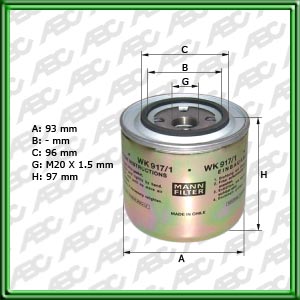 Filtro de COMBUSTIBLE - CATERPILLAR - HYUNDAI - KIA MOTORS - MAZDA