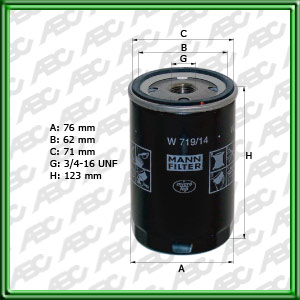 Filtro de ACEITE - LINDE - CHRYSLER - JEEP (CHRYSLER)