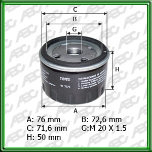 Filtro de ACEITE - CHEVROLET